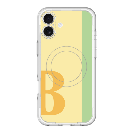 スリムプロテクションプレミアムケース with MagSafe［ オリジナル - initial color line - B yellow ］