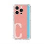 スリムプロテクションプレミアムケース with MagSafe［ オリジナル - initial color line - C pink ］