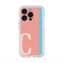 スリムプロテクションプレミアムケース with MagSafe［ オリジナル - initial color line - C pink ］
