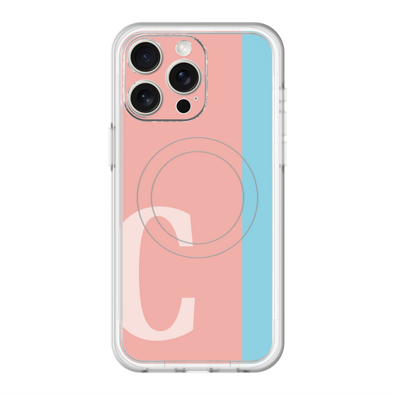 スリムプロテクションプレミアムケース with MagSafe［ オリジナル - initial color line - C pink ］