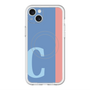 スリムプロテクションプレミアムケース with MagSafe［ オリジナル - initial color line - C blue ］