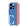 スリムプロテクションプレミアムケース with MagSafe［ オリジナル - initial color line - C blue ］