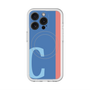 スリムプロテクションプレミアムケース with MagSafe［ オリジナル - initial color line - C blue ］