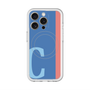 スリムプロテクションプレミアムケース with MagSafe［ オリジナル - initial color line - C blue ］