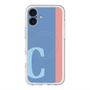 スリムプロテクションプレミアムケース with MagSafe［ オリジナル - initial color line - C blue ］