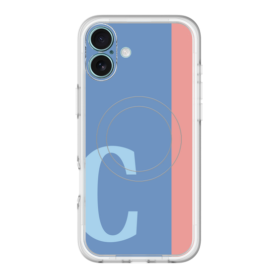スリムプロテクションプレミアムケース with MagSafe［ オリジナル - initial color line - C blue ］