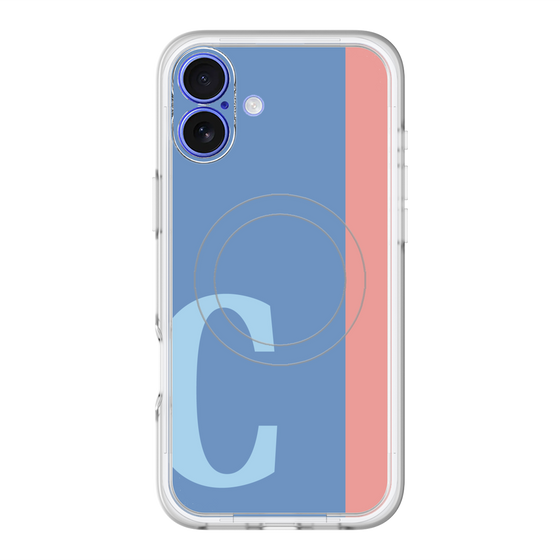 スリムプロテクションプレミアムケース with MagSafe［ オリジナル - initial color line - C blue ］