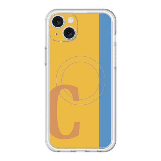 スリムプロテクションプレミアムケース with MagSafe［ オリジナル - initial color line - C orange ］