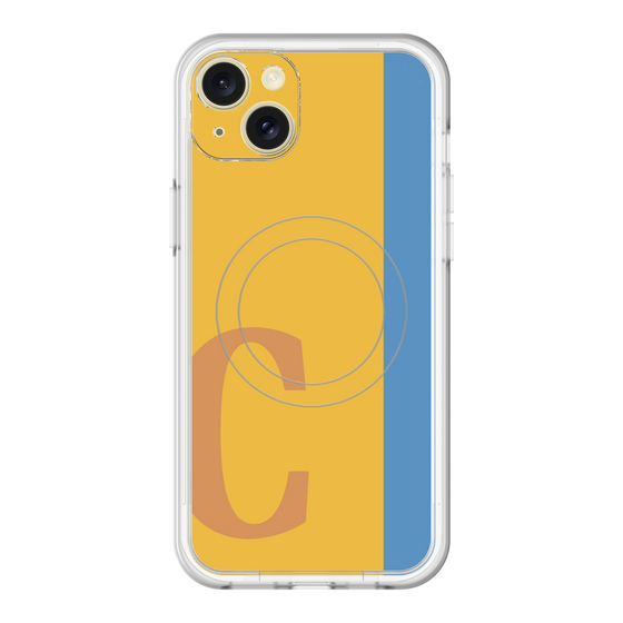 スリムプロテクションプレミアムケース with MagSafe［ オリジナル - initial color line - C orange ］