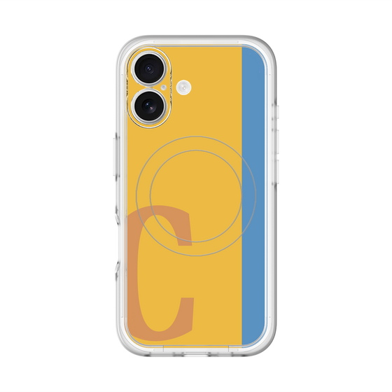 スリムプロテクションプレミアムケース with MagSafe［ オリジナル - initial color line - C orange ］