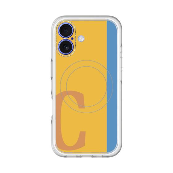 スリムプロテクションプレミアムケース with MagSafe［ オリジナル - initial color line - C orange ］