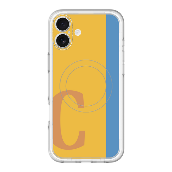 スリムプロテクションプレミアムケース with MagSafe［ オリジナル - initial color line - C orange ］