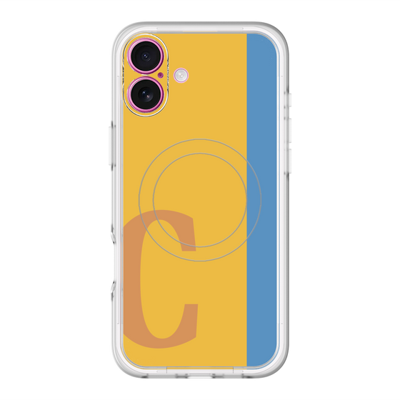 スリムプロテクションプレミアムケース with MagSafe［ オリジナル - initial color line - C orange ］