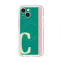スリムプロテクションプレミアムケース with MagSafe［ オリジナル - initial color line - C green ］