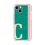 スリムプロテクションプレミアムケース with MagSafe［ オリジナル - initial color line - C green ］