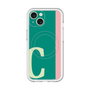 スリムプロテクションプレミアムケース with MagSafe［ オリジナル - initial color line - C green ］