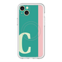スリムプロテクションプレミアムケース with MagSafe［ オリジナル - initial color line - C green ］