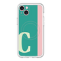スリムプロテクションプレミアムケース with MagSafe［ オリジナル - initial color line - C green ］
