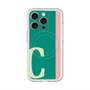 スリムプロテクションプレミアムケース with MagSafe［ オリジナル - initial color line - C green ］