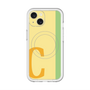 スリムプロテクションプレミアムケース with MagSafe［ オリジナル - initial color line - C yellow ］