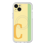 スリムプロテクションプレミアムケース with MagSafe［ オリジナル - initial color line - C yellow ］