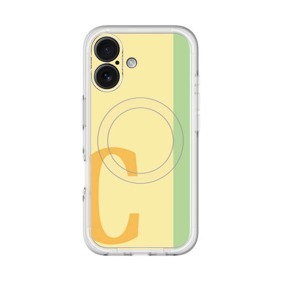 スリムプロテクションプレミアムケース with MagSafe［ オリジナル - initial color line - C yellow ］