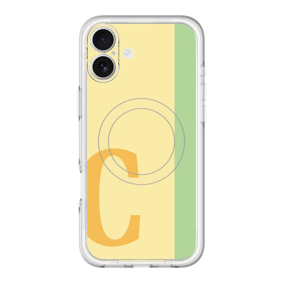 スリムプロテクションプレミアムケース with MagSafe［ オリジナル - initial color line - C yellow ］