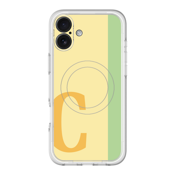 スリムプロテクションプレミアムケース with MagSafe［ オリジナル - initial color line - C yellow ］