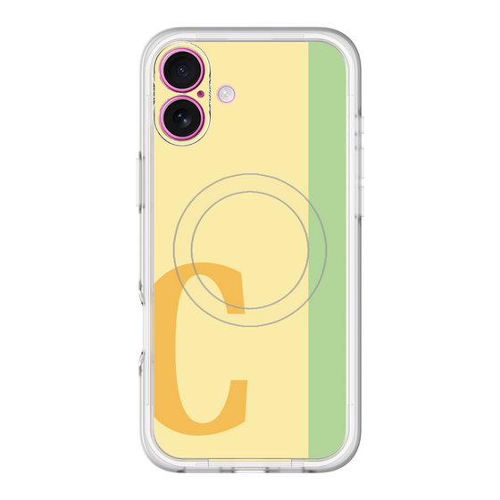 スリムプロテクションプレミアムケース with MagSafe［ オリジナル - initial color line - C yellow ］
