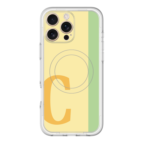 スリムプロテクションプレミアムケース with MagSafe［ オリジナル - initial color line - C yellow ］