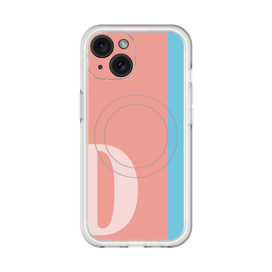 スリムプロテクションプレミアムケース with MagSafe［ オリジナル - initial color line - D pink ］