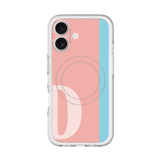 スリムプロテクションプレミアムケース with MagSafe［ オリジナル - initial color line - D pink ］