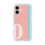 スリムプロテクションプレミアムケース with MagSafe［ オリジナル - initial color line - D pink ］