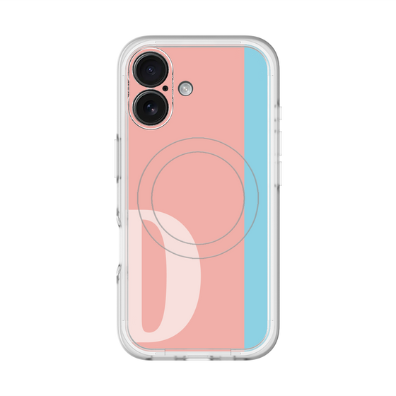 スリムプロテクションプレミアムケース with MagSafe［ オリジナル - initial color line - D pink ］