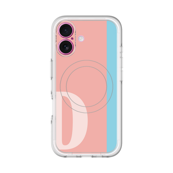 スリムプロテクションプレミアムケース with MagSafe［ オリジナル - initial color line - D pink ］