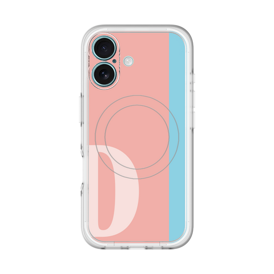スリムプロテクションプレミアムケース with MagSafe［ オリジナル - initial color line - D pink ］