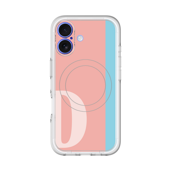 スリムプロテクションプレミアムケース with MagSafe［ オリジナル - initial color line - D pink ］