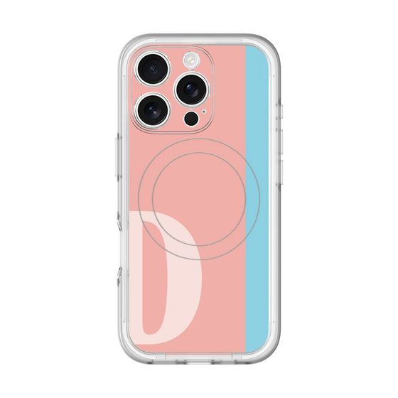 スリムプロテクションプレミアムケース with MagSafe［ オリジナル - initial color line - D pink ］