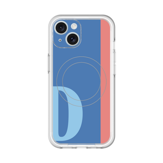 スリムプロテクションプレミアムケース with MagSafe［ オリジナル - initial color line - D blue ］