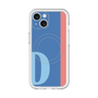 スリムプロテクションプレミアムケース with MagSafe［ オリジナル - initial color line - D blue ］