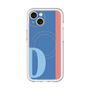 スリムプロテクションプレミアムケース with MagSafe［ オリジナル - initial color line - D blue ］