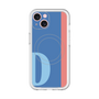 スリムプロテクションプレミアムケース with MagSafe［ オリジナル - initial color line - D blue ］