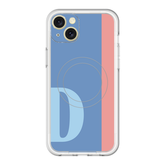 スリムプロテクションプレミアムケース with MagSafe［ オリジナル - initial color line - D blue ］