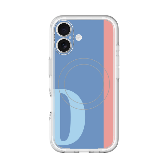 スリムプロテクションプレミアムケース with MagSafe［ オリジナル - initial color line - D blue ］