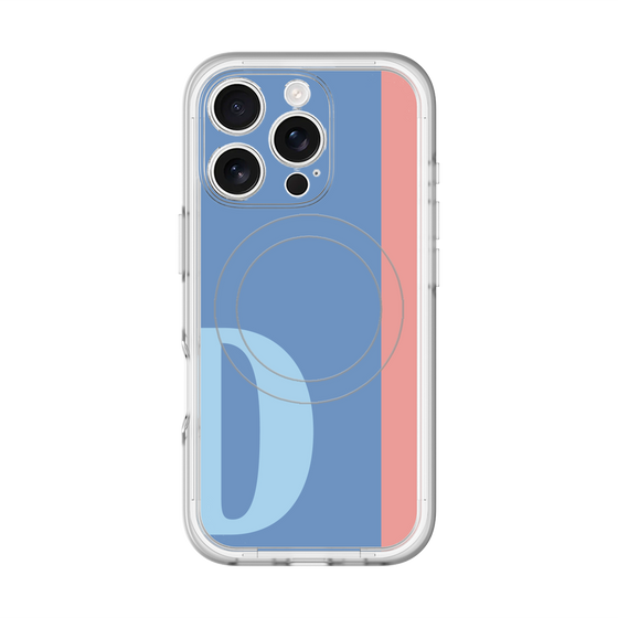 スリムプロテクションプレミアムケース with MagSafe［ オリジナル - initial color line - D blue ］