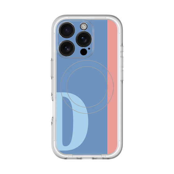 スリムプロテクションプレミアムケース with MagSafe［ オリジナル - initial color line - D blue ］