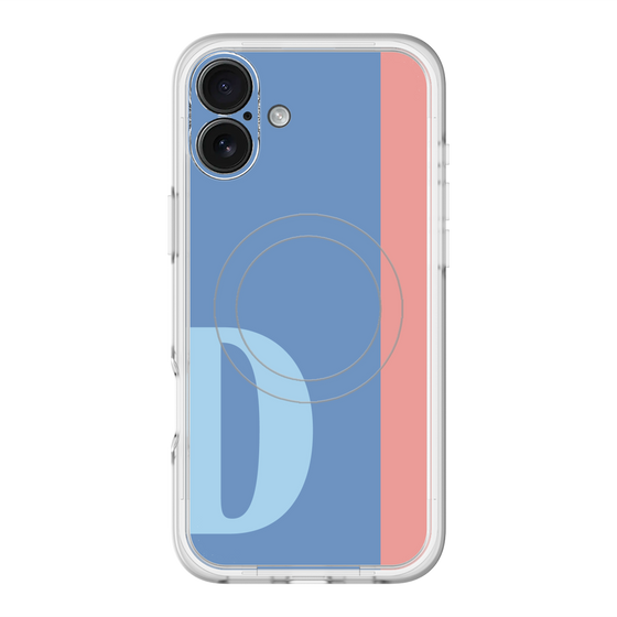 スリムプロテクションプレミアムケース with MagSafe［ オリジナル - initial color line - D blue ］