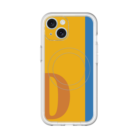 スリムプロテクションプレミアムケース with MagSafe［ オリジナル - initial color line - D orange ］