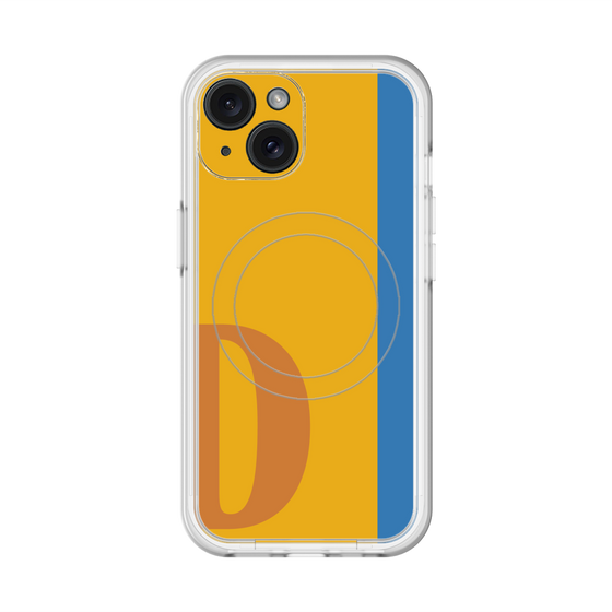 スリムプロテクションプレミアムケース with MagSafe［ オリジナル - initial color line - D orange ］