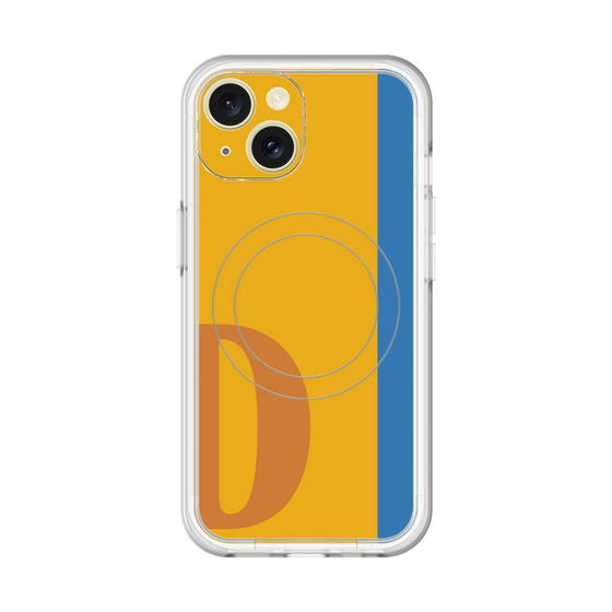 スリムプロテクションプレミアムケース with MagSafe［ オリジナル - initial color line - D orange ］